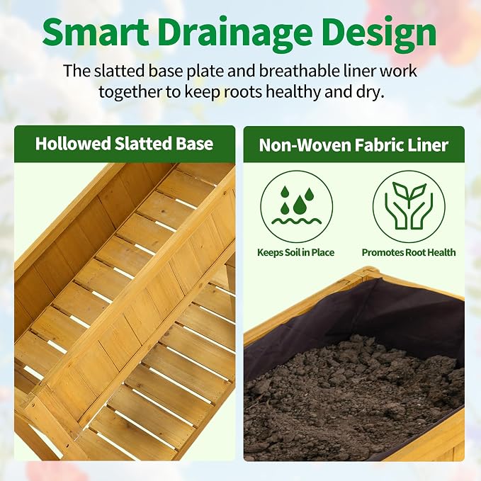 Fir Wooden Raised Garden Bed - Image 4