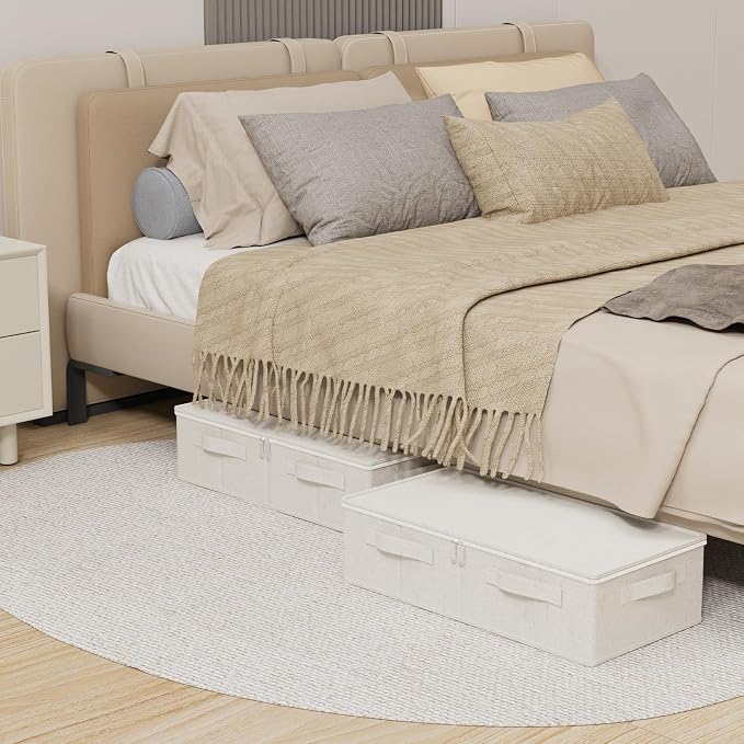 Underbed Storage Box Organizer, Foldable Under Bed Clothes Bags Container - Image 2