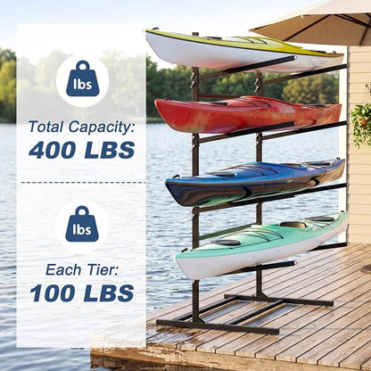 LILYPELLE Kayak Storage Rack, Heavy Duty Kayak Rack, Wall Mount, Freestanding - Image 4