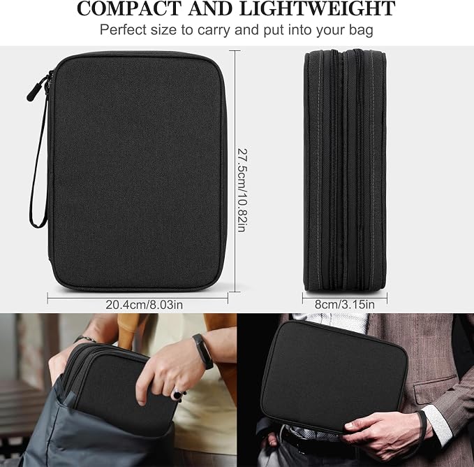 FYY Electronic Organizer, Extra Large Travel Cable Organizer Bag Pouch Portable - Image 2