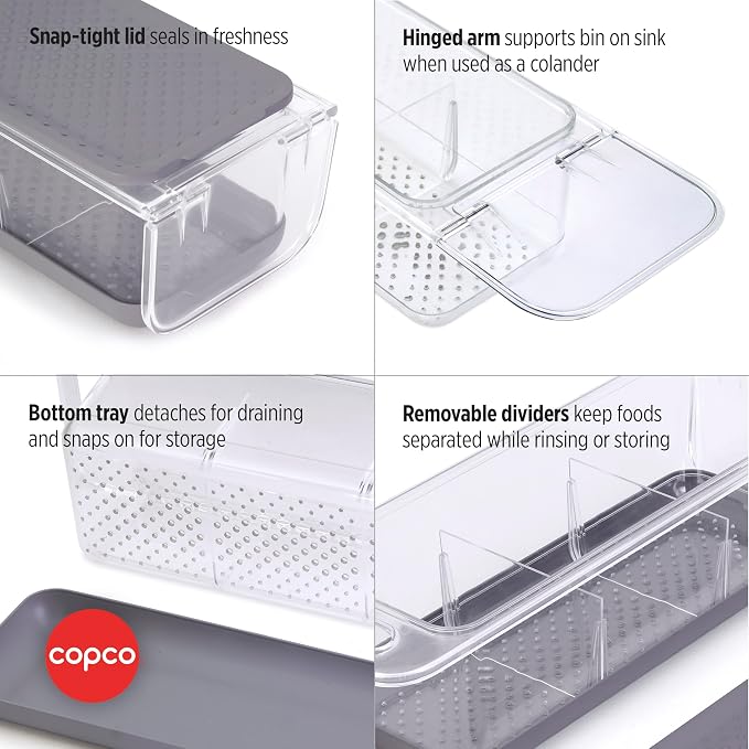 Copco Over the Sink Colander Fridge Storage Bin - Image 5