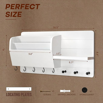 Rebee Vision Pine Wood Modern Key Holder Wall Mount - Image 2