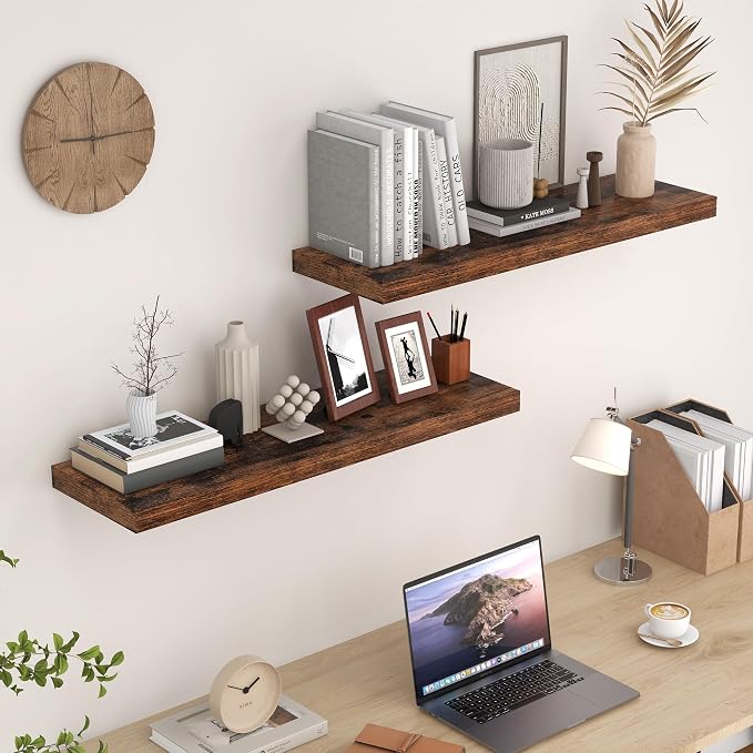 36x9.3 Floating Shelves for Wall, Wood Floating Shelf 36 Inch Long, Large Deep - Image 6