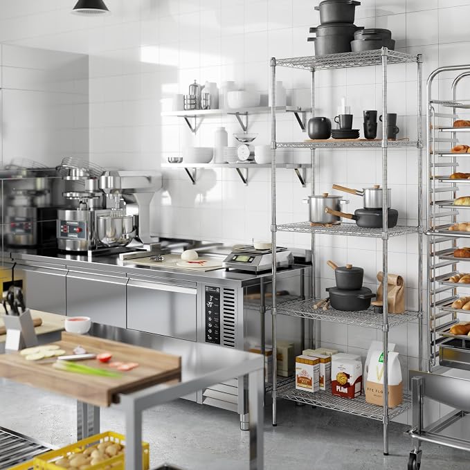 18" Deep x 30" Wide x 86" Height Wire Shelving Kit | 5-Tier | NSF Commercial - Image 7