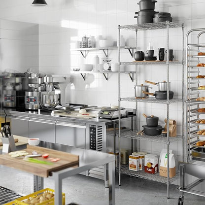 18" Deep x 30" Wide x 86" Height Wire Shelving Kit | 5-Tier | NSF Commercial - Image 7
