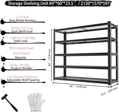 Standing Shelf Units Heavy Duty Storage Rack Industrial Wire Mesh Shelving - Image 3
