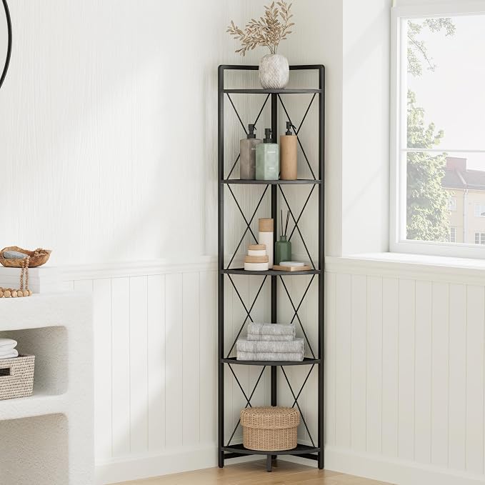 5 Tier Corner Shelf Stand, Plant Stand Display Shelf - Image 9