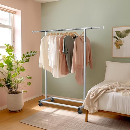 Simple Houseware Standard Rod Garment Clothing Rack, Extendable Width from 30 - Image 4