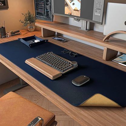 DAWNTREES Dual Sided Desk Mat, Leather Desk Pad, Cork Desk Mat Protector by PremiumDeskPadatDawnTrees