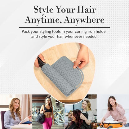 Vanity Accessories Heat Resistant Mat – Silicone Flat Iron & Curling Iron Holder - Image 6