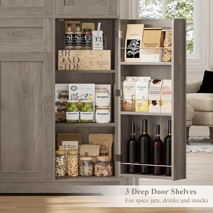HOSTACK 68" H Kitchen Pantry Storage Cabinet - Image 8