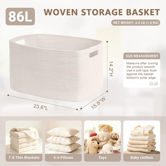 86L Large Baby Girls Laundry Basket - Image 2