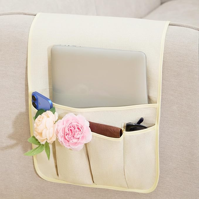 FLYILY Sofa Armrest Organizer Non-Slip Arm Chair Hanging Caddy Remote Control - Image 2