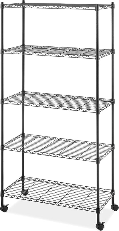 Whitmor 5 Tier Supreme Shelving Unit, Metal Storage Shelves, Adjustable Heavy by Whitmor