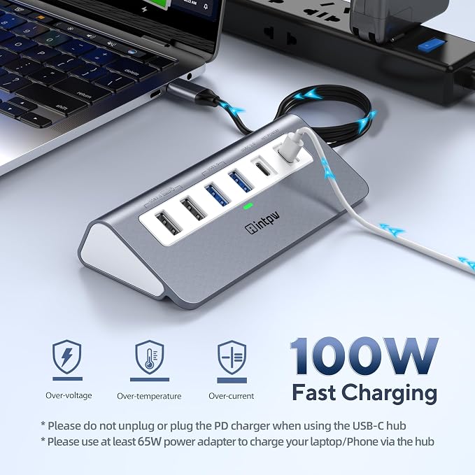 intpw USB C Hub, P9 USB C Hub Multiport Adapter - Image 5