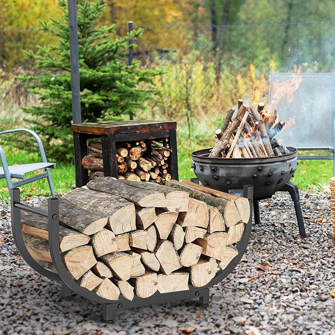 Firewood Rack Outdoor 30in，Indoor Firewood Storage and Firewood Rustproof - Image 4