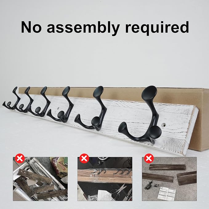 SKOLOO 36-Inch Wood Coat Rack Wall Mount - Image 4