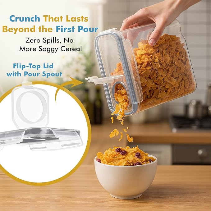 Shazo 2 Pack Small Airtight Cereal Containers Storage - Image 8