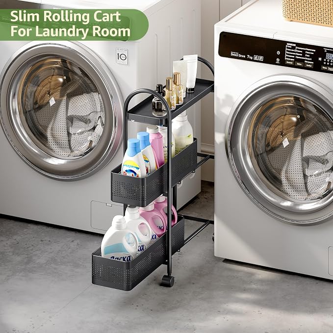 KINGRACK 3-Tier Slim Storage Cart - Image 9