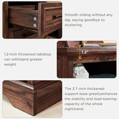 ACCOHOHO 18" Farmhouse Nightstand Set of 2 - Image 4