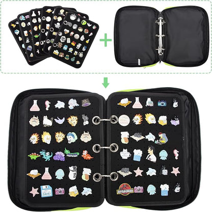 Enamel Pin Display Pages Pin Carrying Case, Pins Collection Storage Organizer - Image 2