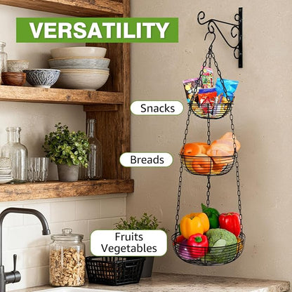 HULISEN 3-Tier Hanging Fruit Basket - Image 6