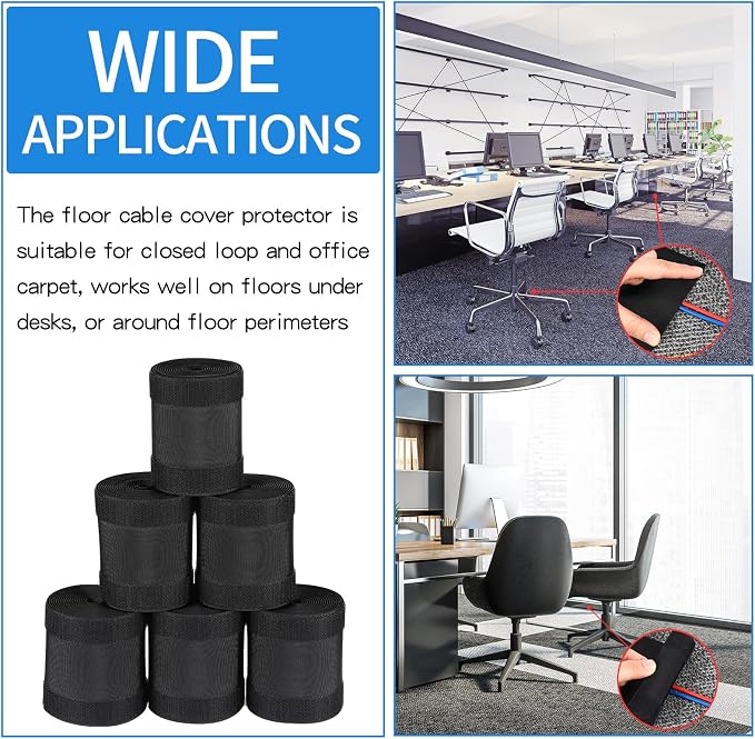 WILLBOND Carpet Cord Cover Cable Protector Floor Cover Cable Protector - Image 8