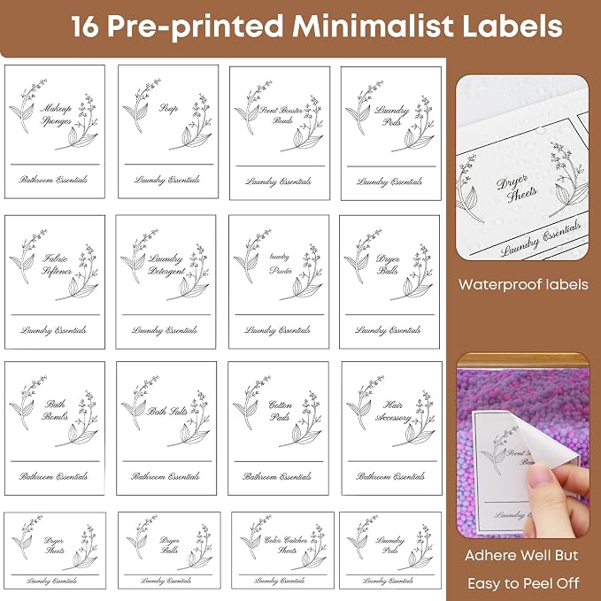 4 Pack Clear Laundry Pods Container & Dryer Sheet Holder, Plastic Square - Image 6