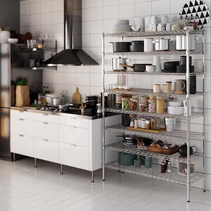 18" Deep x 48" Wide x 74" Height Wire Shelving Kit | 8-Tier | NSF Commercial - Image 6