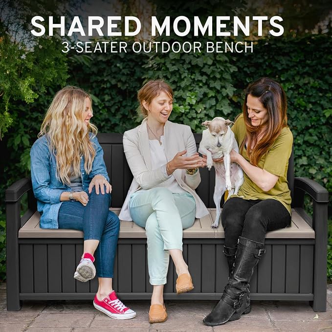 EconoHome 3 Seat Outdoor Storage Bench - Image 7