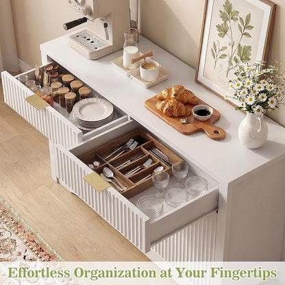 Cyclysio 55" Fluted Sideboard Buffet Cabinet - Image 6
