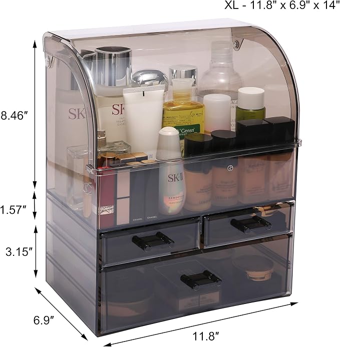 MOOCHI Professional Large Cosmetic Makeup Organizer Bathroom Storage Display - Image 4