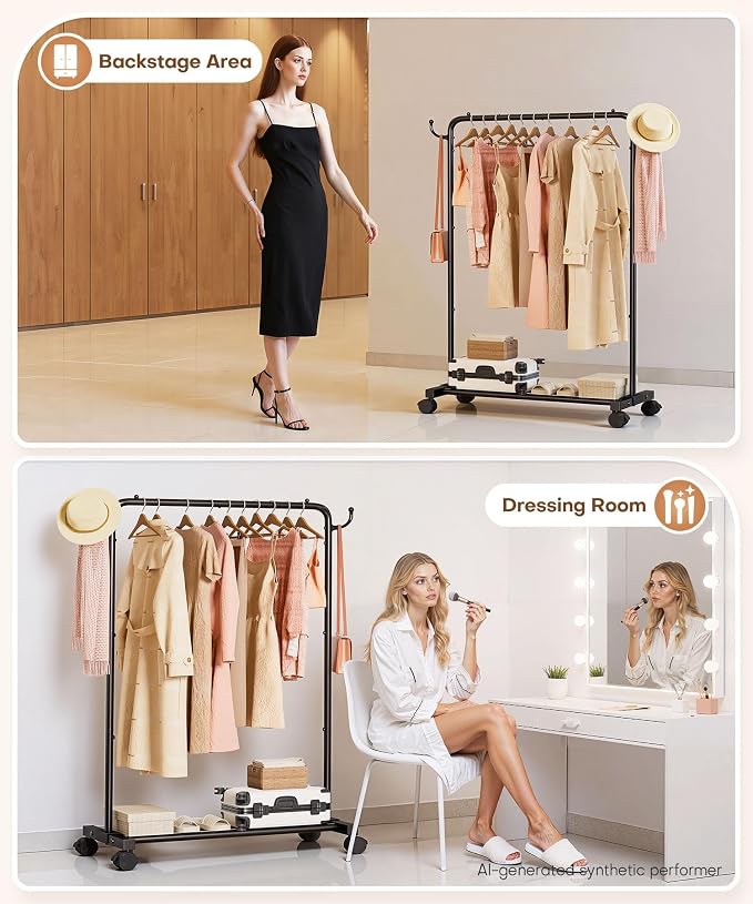 Homde Rolling Clothes Rack - Image 9