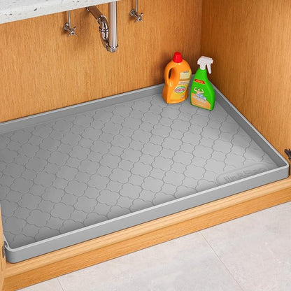 Jin&Bao Waterproof Under Sink Mat 28" x 19", Thick Silicone Mat Cabinet by Jin%26Bao