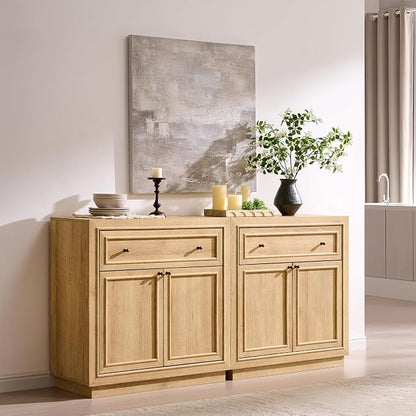 ACCOHOHO Modern Farmhouse Buffet Cabinet, Modular Storage Cabinet by ACCOHOHO