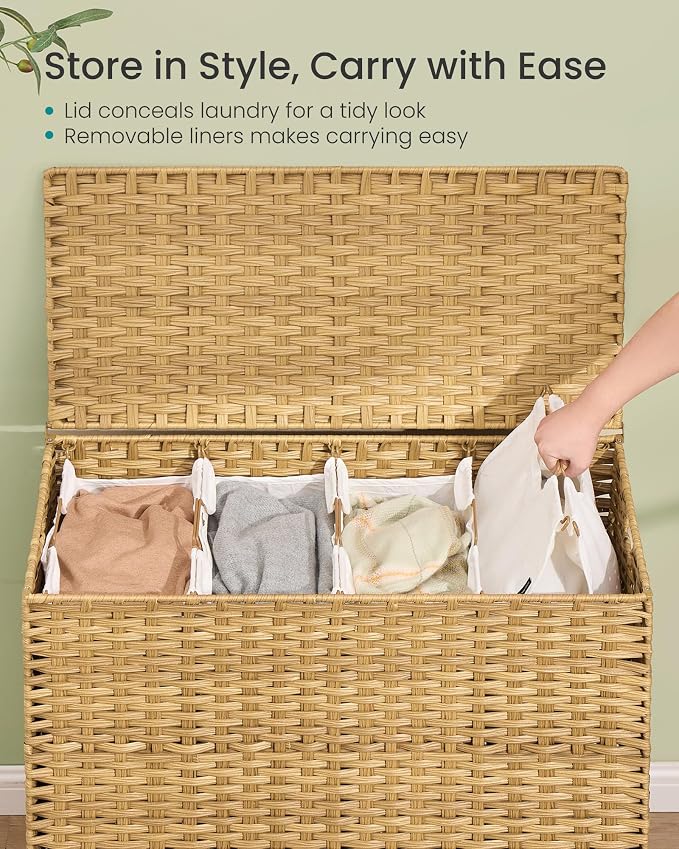 SONGMICS 4-Section Laundry Hamper - Image 4