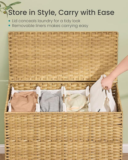 SONGMICS 4-Section Laundry Hamper - Image 4