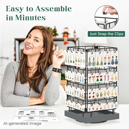 EsLuker.ly Rotating Earring Display Holder Stand - Image 6