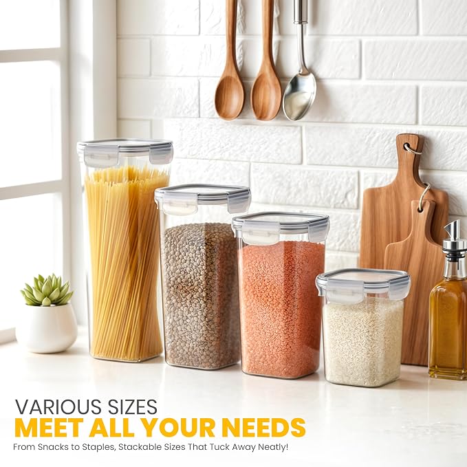 KICHLY Plastic Airtight Food Storage Containers Sets - Image 8