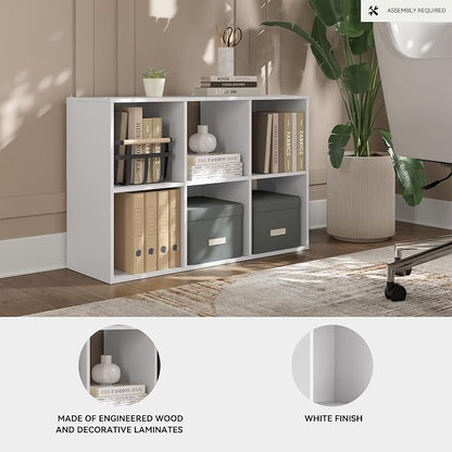 Signature Design by Ashley Onita Modern 3-Tier Floor Standing 6 Cube Organizer - Image 4