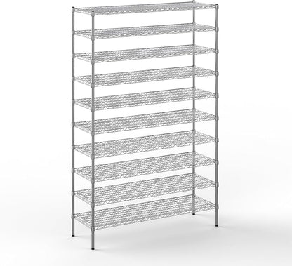 18" Deep x 54" Wide x 86" Height Wire Shelving Kit | 10-Tier | NSF Commercial by Regal+Altair