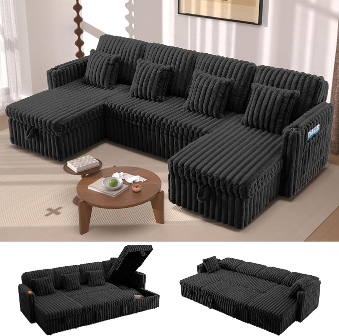 107'' Sectional Sleeper Sofa by Repantes