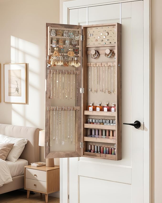Nicetree Mirror Jewelry Cabinet, Jewelry Armoire - Image 4
