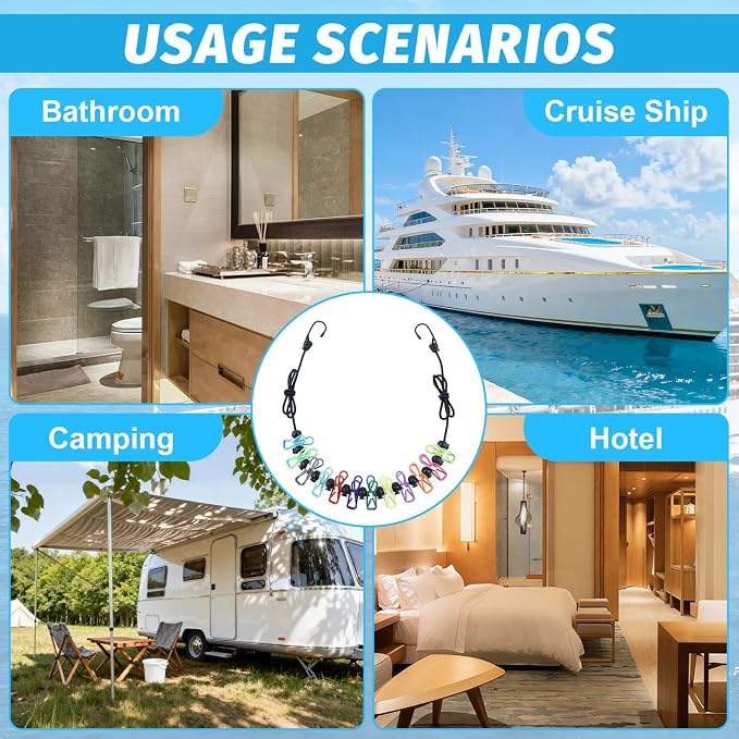 Travel Clothesline for Cruise Retractable Clothesline - Image 8