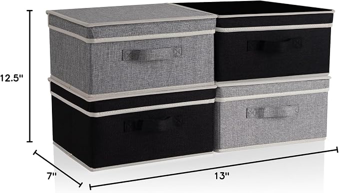 Storage Bins with Lid, Foldable Clothing Storage Box case with Handle - Image 8