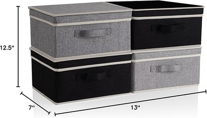 Storage Bins with Lid, Foldable Clothing Storage Box case with Handle - Image 8