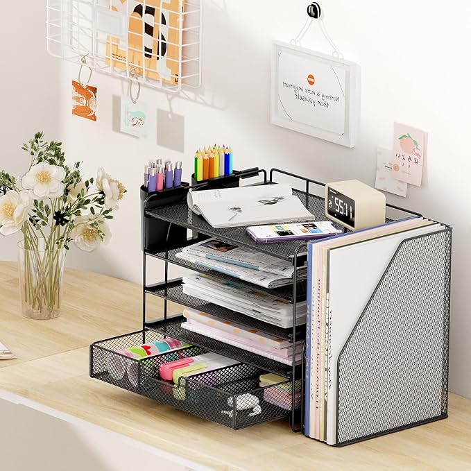 OPNICE Desk Organizer, 5-Tier Desktop File Organizer - Image 6
