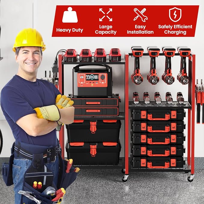 Heavy-Duty Power Tools Organizer Cart - Image 7