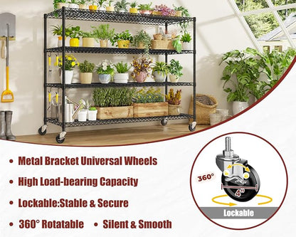 PrimeZone 60" W x 24" D x 76" H Heavy Duty Wire Storage Shelves - Image 6