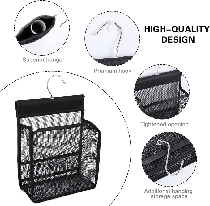 Hanging Mesh Bath Baskets Organizer Storage Shower Caddy College - Image 2